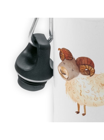 Mr. & Mrs. Panda Sportflasche Sternzeichen Widder ohne Spruch in Weiß