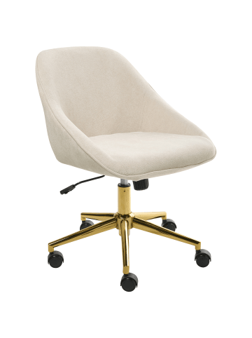 Beliani Bürostuhl BARDSDALE in Beige/Gold/Schwarz - (W) 54 x (H) 77 x (L) 54 cm