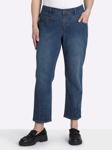 sheego Jeans in blue-stone-washed