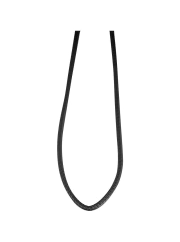Adeliás Unisex Halskette aus Leder 43+5 in schwarz