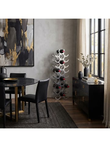 FineBuy Weinregal in Silber / Aluminium / 31x14x98