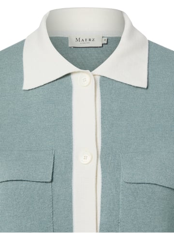 März Strickjacke in petrol weiß - 0001