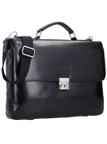 Bugatti Romano Aktentasche Leder 40 cm Laptopfach schwarz