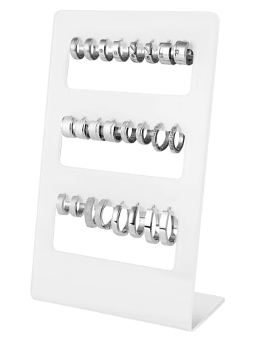 Adeliás Damen Ohrringe – Creole aus Edelstahl in silber