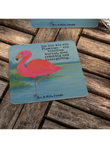 Mr. & Mrs. Panda Tassenuntersetzer Flamingo Classic Design mit S... in Weiß
