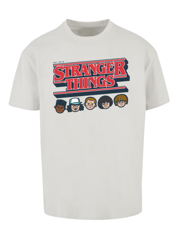 F4NT4STIC Oversize T-Shirt Stranger Things Caricature Logo in lightasphalt