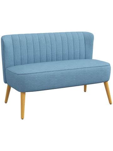 HOMCOM Sofa-117cm x 56,5cm x 77cm-Blau