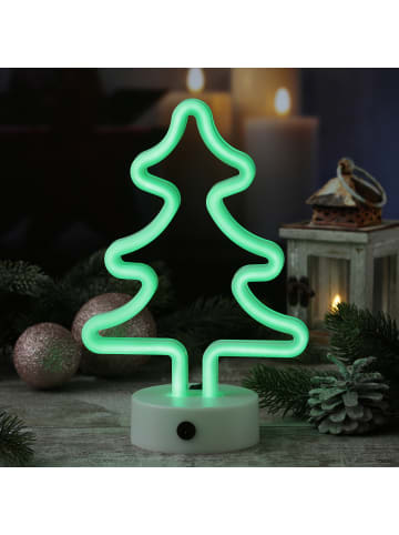 SATISFIRE LED Neonlicht Dekofigur Tannenbaum H: 27cm in grün
