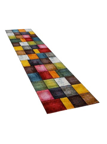 KADIMA DESIGN Teppich Kurzflor Karos Wohnzimmer schmutzabweisend in Mehrfarbig