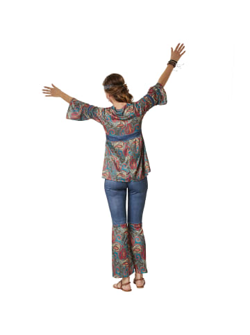 tectake Outfit in Jeans- und Ornamentenoptik, bunt