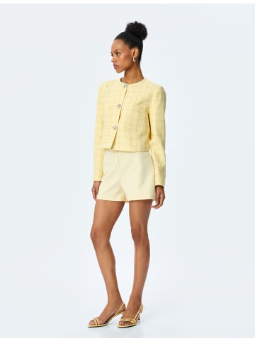 KOTON Blazer in Gelb Karomuster