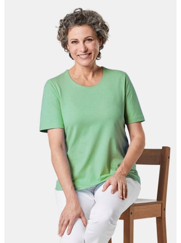 GOLDNER T-Shirt Basic Baumwollshirt mit kurzem Arm in mintgrün