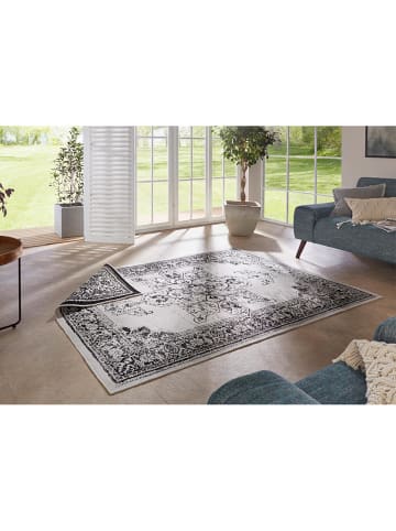 NORTHRUGS In- & Outdoor Wendeteppich Borbon schwarz creme