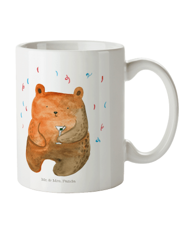Mr. & Mrs. Panda Plastikbecher Bär Party ohne Spruch in Weiß