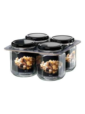 Ritzenhoff & Breker 4er Set Vorratsgläser-Set Mara 580 ml transparent in transparent
