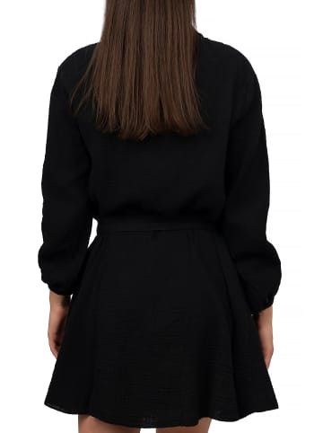 Reichstadt Damen Oversized Sommerkleid Musselin in Black