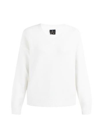 DreiMaster Klassik Damen Strick Pullover in Wollweiss
