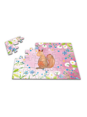 Mr. & Mrs. Panda Puzzle Einhorn Glauben ohne Spruch in Rot Pastell