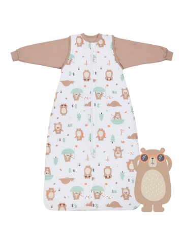 Schlummersack Babyschlafsack, 3.5 TOG in Beige-Weiß