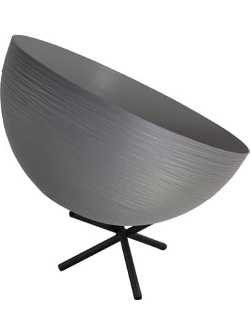 Licht-Erlebnisse Tischlampe Ø 35 x (H)42 cm in Schwarz GrauSchwarz Grau