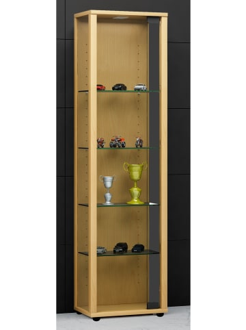 VCM  Holz Glas Stand Vitrine Sammelvitrine Edana Mini in Buche