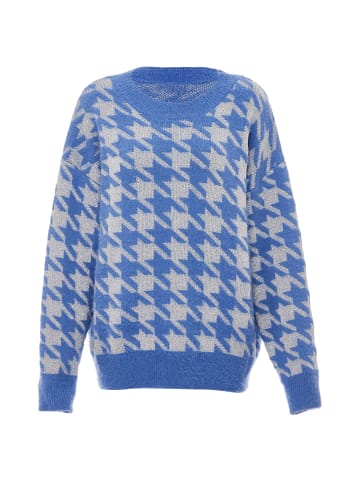 ebeeza Damen Strickpullover in Denim Blau