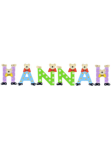 Playshoes Deko-Buchstaben "HANNAH" in bunt