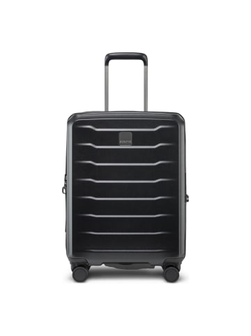 Stratic Phoenix 4 Rollen Kabinentrolley 55 cm mit Dehnfalte black