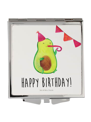Mr. & Mrs. Panda Kleiner Spiegel Avocado Geburtstag mit Spruch in Weiß