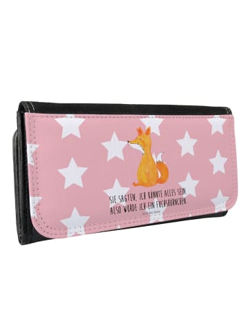 Mr. & Mrs. Panda Portemonnaie Damen Einhorn Wunsch mit Spruch in Rot Pastell