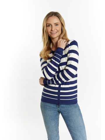 usha BLUE LABEL Damen Strickjacke in Marine Wollweiss