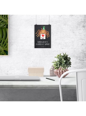 Mr. & Mrs. Panda Poster Spinne Agathe Brief mit Spruch in Kreidetafel