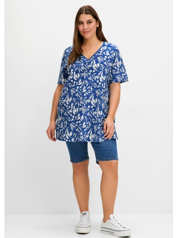sheego T-Shirt in blaubeere-gemustert
