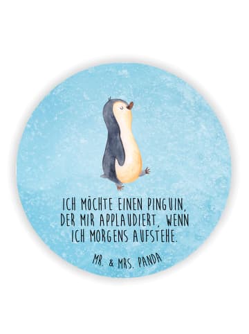 Mr. & Mrs. Panda magnet Pinguin mHerzieren mit Spruch in Eisblau