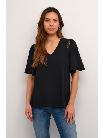 CULTURE Kurzarm-Bluse CUsif Relaxed fit in Black