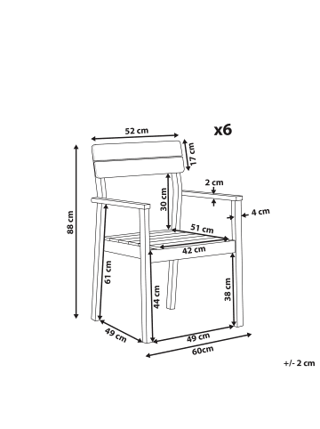Beliani 2er-Set Esszimmerstuhl FORNELLI in Braun