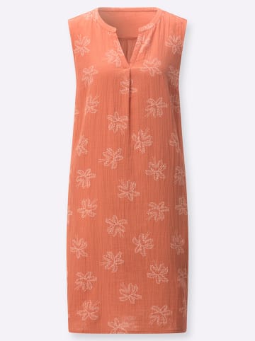 WITT WEIDEN Baumwollkleid in papaya-ecru