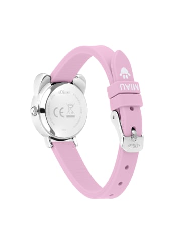 s.Oliver Armbanduhr The Cat in rosa