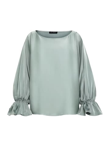 Betty Barclay Satin-Bluse mit U-Boot-Ausschnitt in Chinois Green
