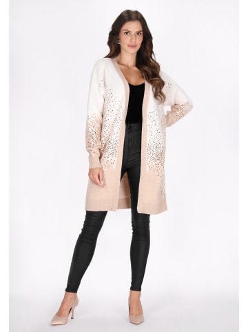 faina Damen Cardigan in Wollweiss Beige