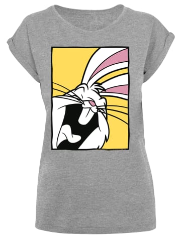 F4NT4STIC T-Shirt Looney Tunes Bugs Bunny Laughing in grau meliert