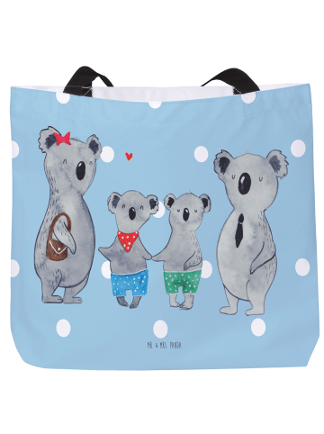 Mr. & Mrs. Panda Strandtasche Koala Familie zwei ohne Spruch in Blau Pastell