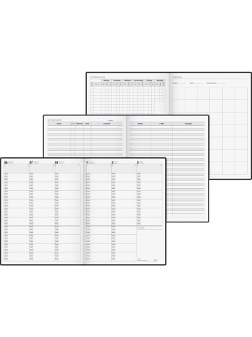 BRUNNEN Lehrerkalender 1 Woche/2 Seiten 2025/2026 ca. A4 23x29,7cm Baladek blau