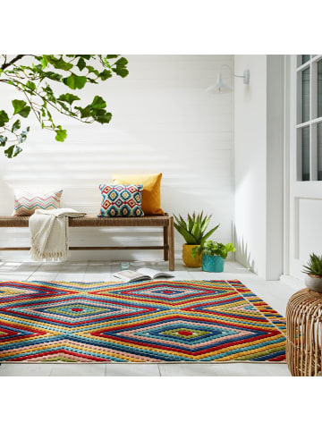 KADIMA DESIGN Multifunktionaler, geometrischer Outdoor-Teppich in Multicolor