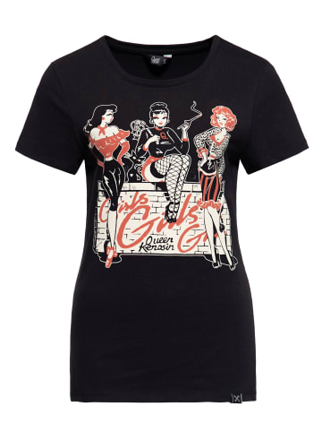 Queen Kerosin Queen Kerosin Print T-Shirt Girls Girls Girls in schwarz