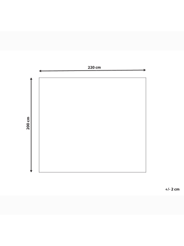 Beliani Tagesdecke HATTON in Beige - (W) 200 x (H) 0.2 x (L) 220 cm