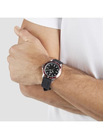 s.Oliver Armbanduhr Elegant Silicone in schwarz