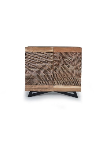 Giner y Colomer Sideboard aus Akazienholz und Metall in Brown
