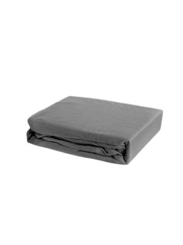 COFI 1453 Thermofleece Spannbettlaken mit Rundumgummizug - 125 gsm in Anthrazit