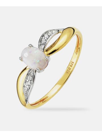 Diamant L'éternel Ring, mit Opal, 375 Gelbgold